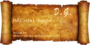Dániel Gyula névjegykártya