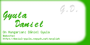 gyula daniel business card