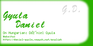 gyula daniel business card